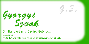 gyorgyi szvak business card