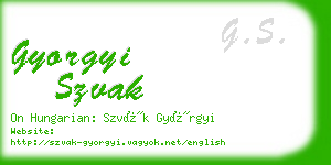 gyorgyi szvak business card